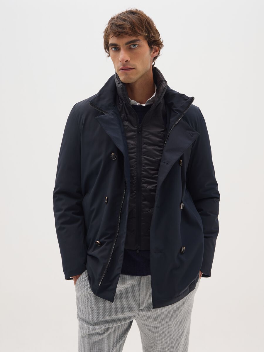 Giacca blu con zip_0