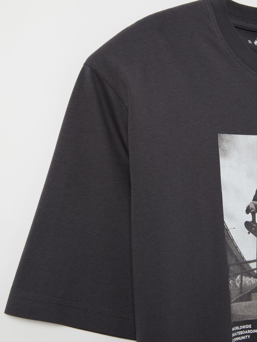 Cotton round neck T-shirt with print_5