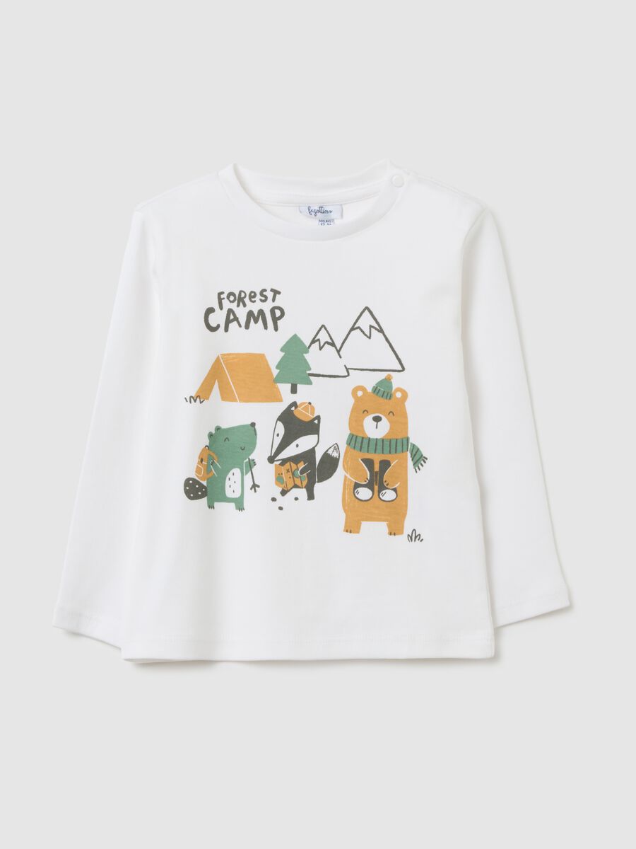 Children's white pure cotton regular fit t-shirt_0