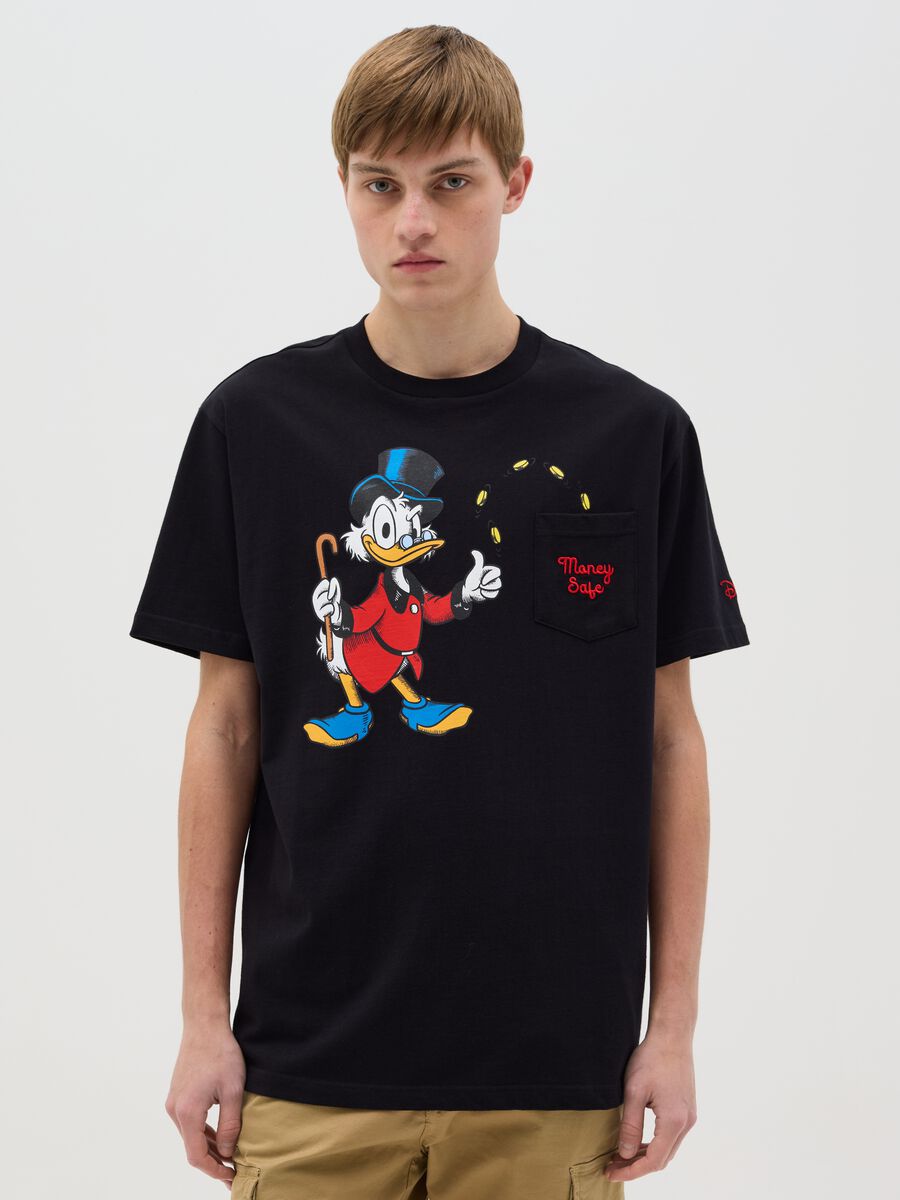 Black T-shirt with Disney Scrooge McDuck print_0
