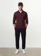 Men&rsquo;s brown regular-fit long-sleeve stretch cotton polo shirt_2