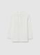 White pure cotton high neck long sleeve shirt for girls regular fit_1
