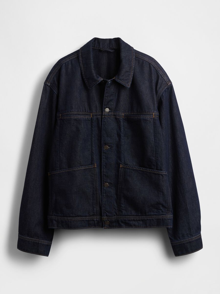 Blue Denim Jacket in Cotton and Lyocell_3