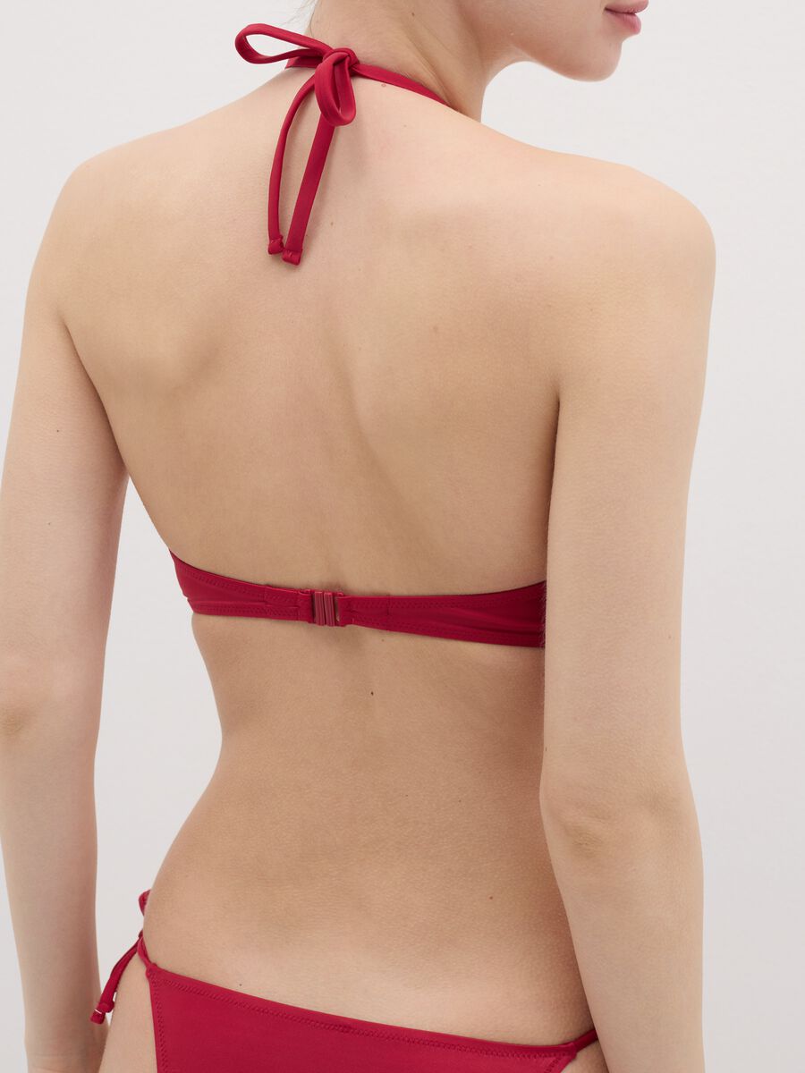 Red triangle bikini top_4
