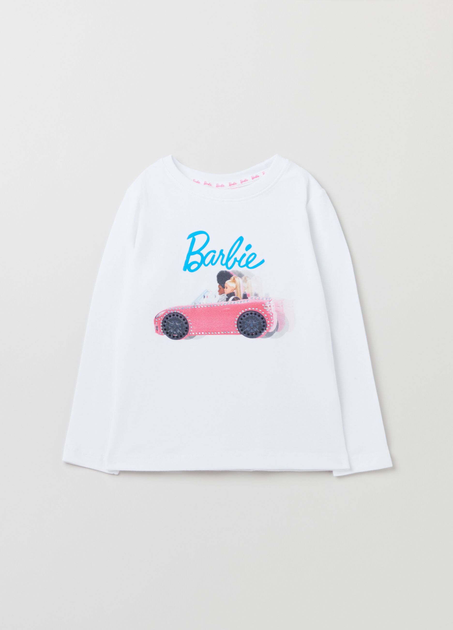 T-shirt a maniche lunghe stampa Barbie™_0