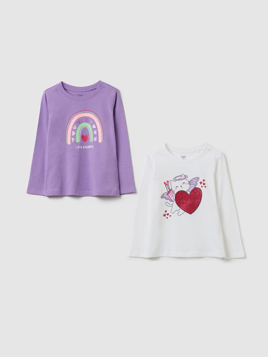 Two-pack long-sleeved T-shirt with print_0