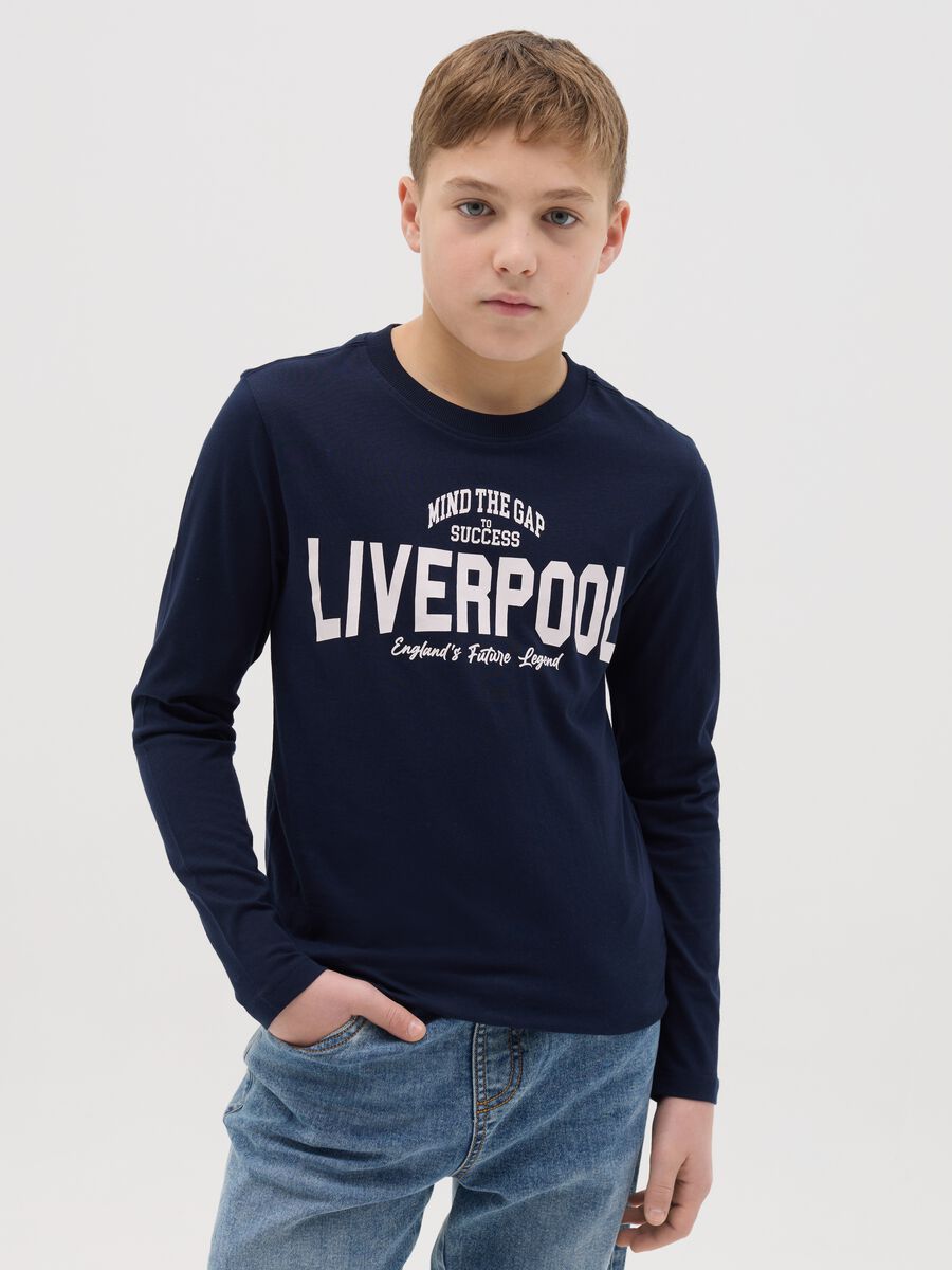 Long-sleeved T-shirt in cotton with print_0