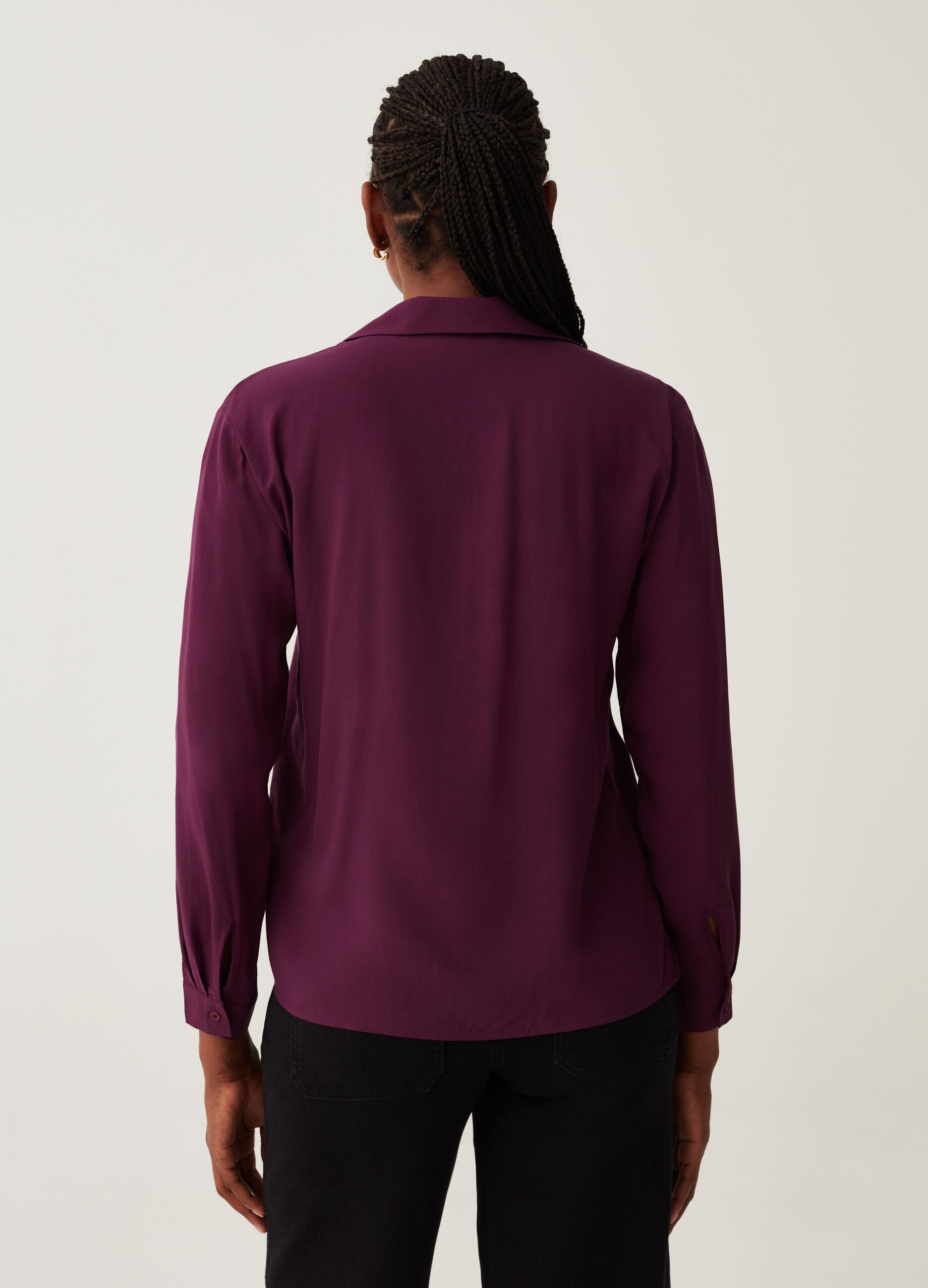Blusa in viscosa con pince_2