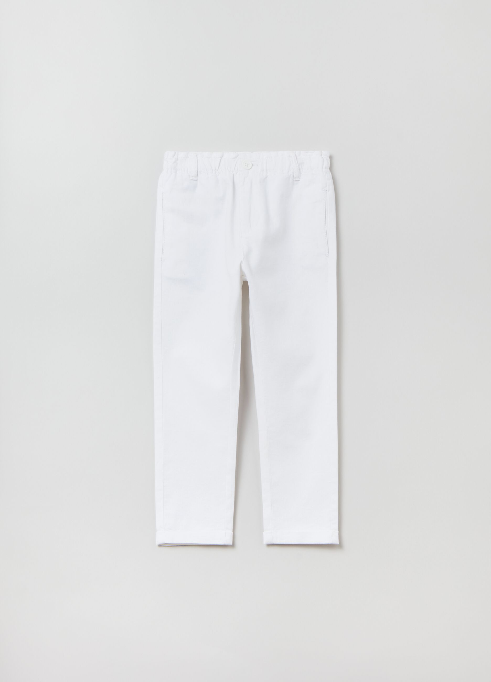 Pantaloni in lino e cotone_0