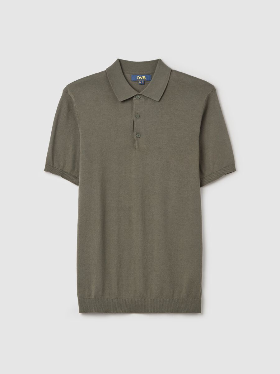Polo shirt in solid colour cotton_4