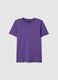 Short sleeve purple pure cotton T-shirt regular fit_4