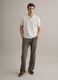 Brown stretch cotton regular fit chino trousers_0