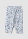 Leggings multicolor in puro cotone organico con stampa floreale per neonata_1
