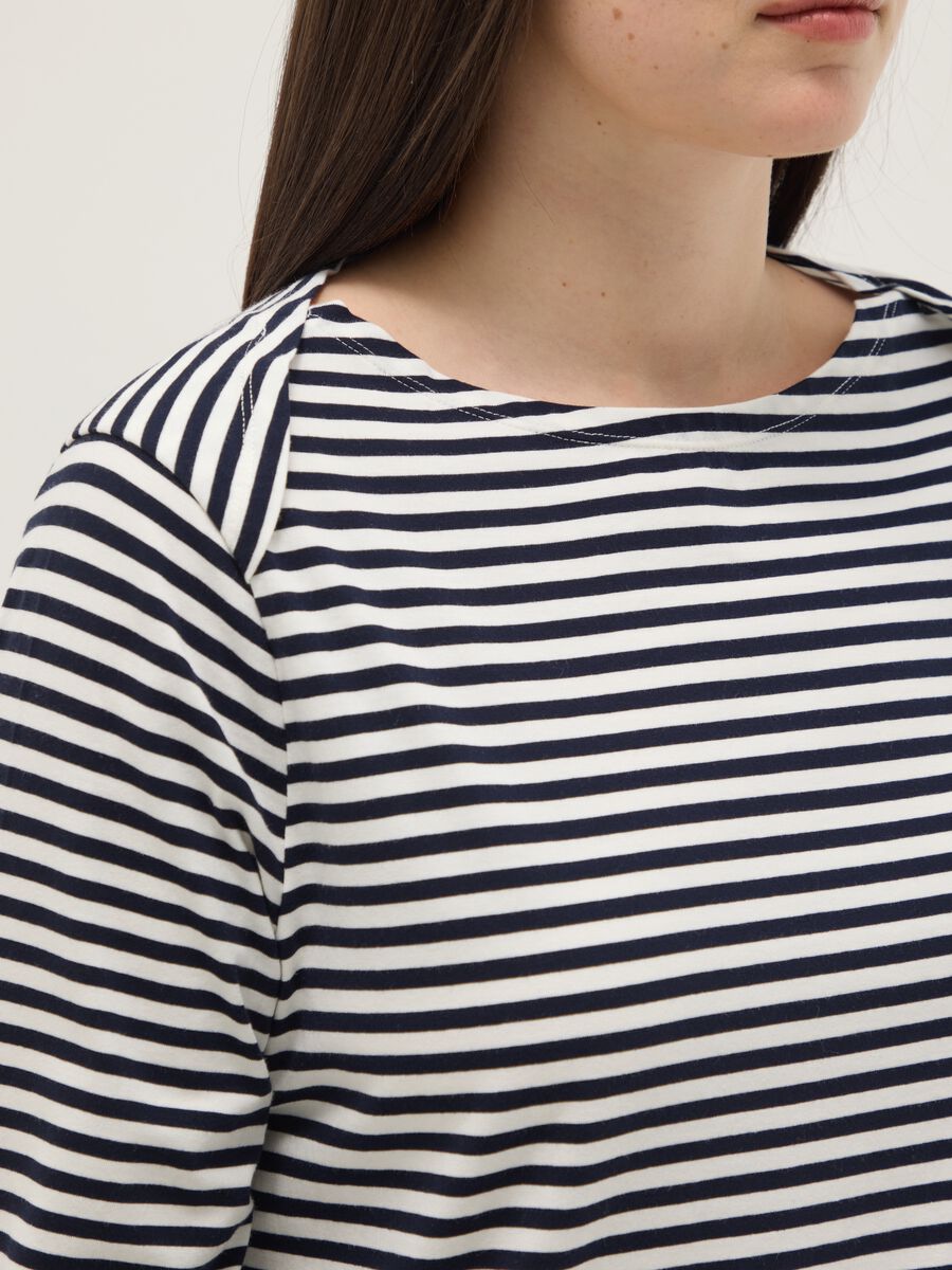 Striped Multicolour Regular Fit Stretch Cotton Top_3