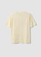 White pure cotton T-shirt with front print, regular fit_6