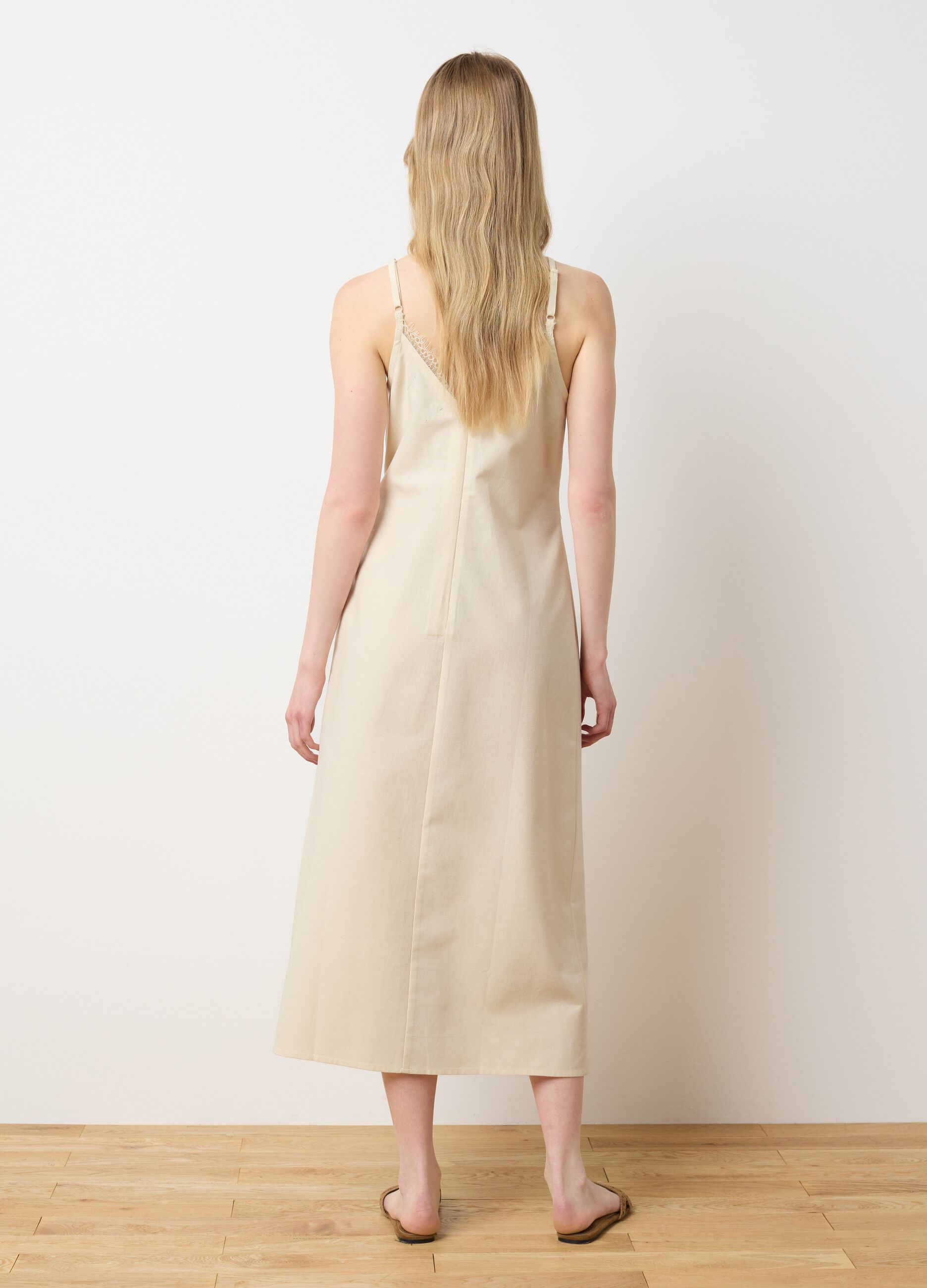 Abito da donna in cotone beige over