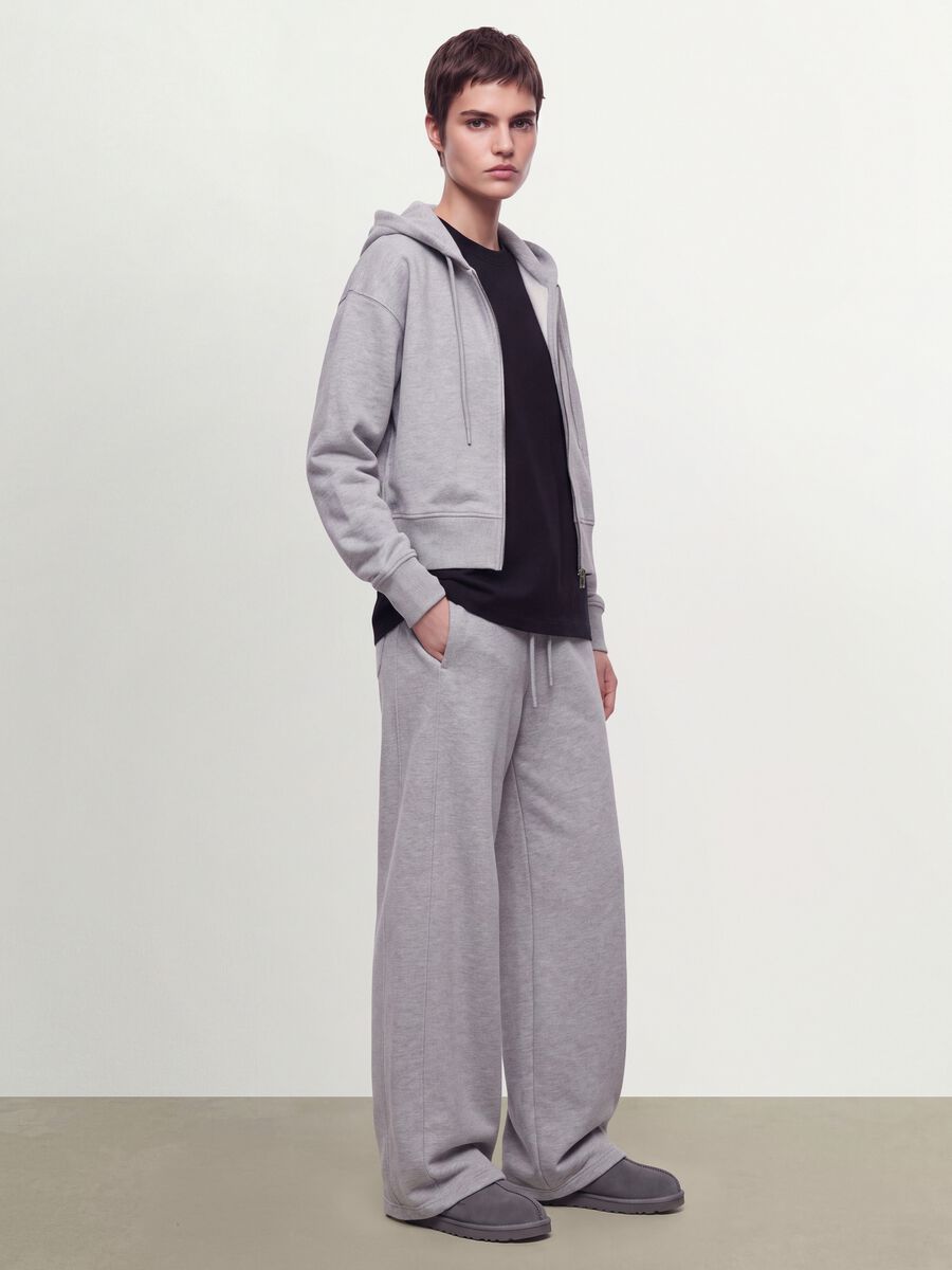 Grey cotton-blend barrel-fit joggers_1