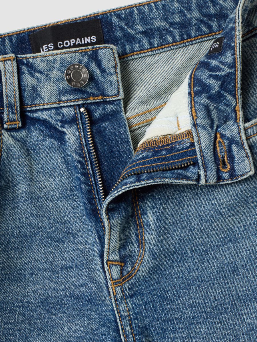 Light Blue Stretch Cotton Bootcut Jeans_2