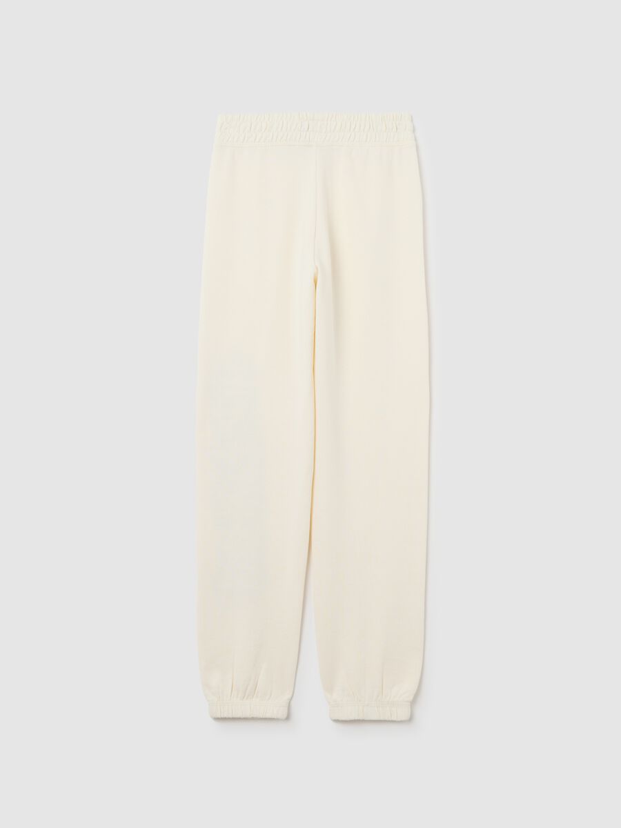 Cotton joggers with drawstring and print_4