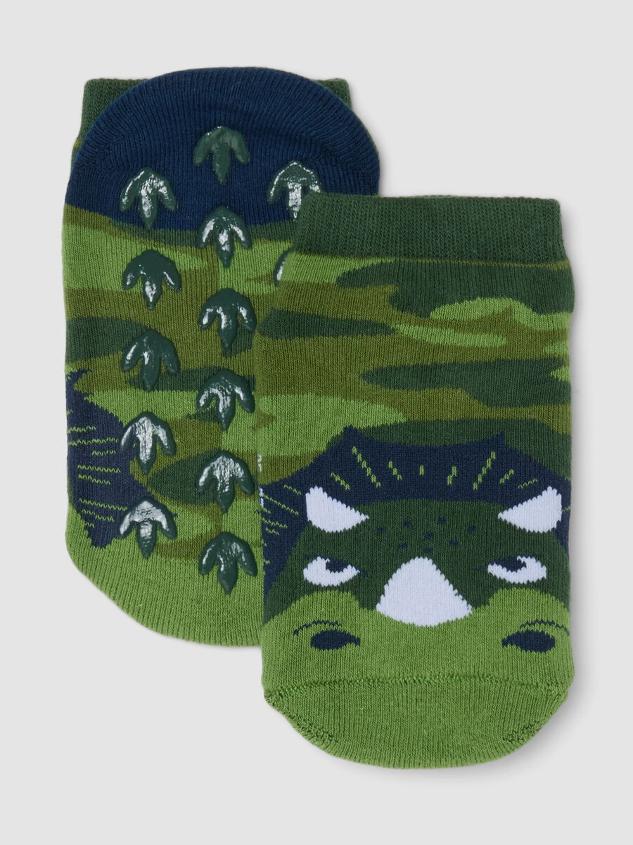 Calzini in misto cotone multicolor da bambino con design dinosauro_0