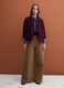 Burgundy red crew-neck sherpa gilet, regular fit_2