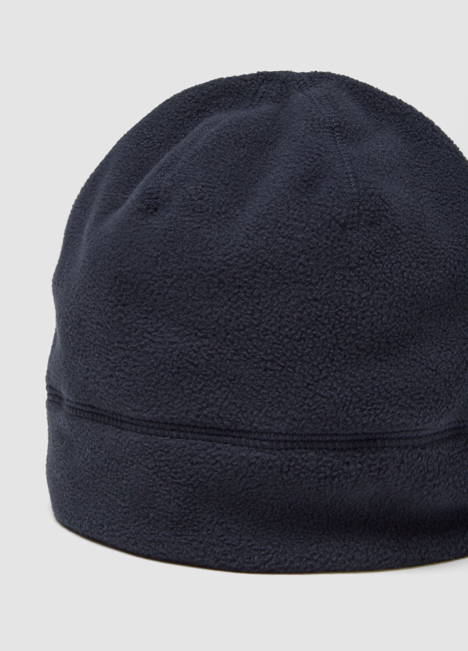 Blue fleece beanie