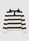 White jumper with black stripes and collar_4