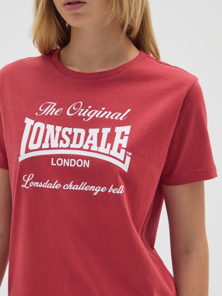 Red pure cotton regular fit t-shirt_3