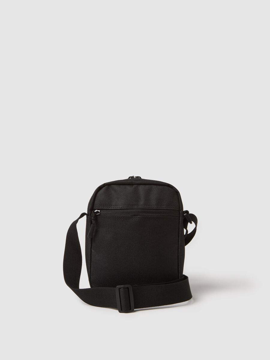 Black Shoulder Bag with Zip Pockets_1