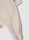 Brown organic cotton-blend sleepsuit with woodland animal embroidery_3