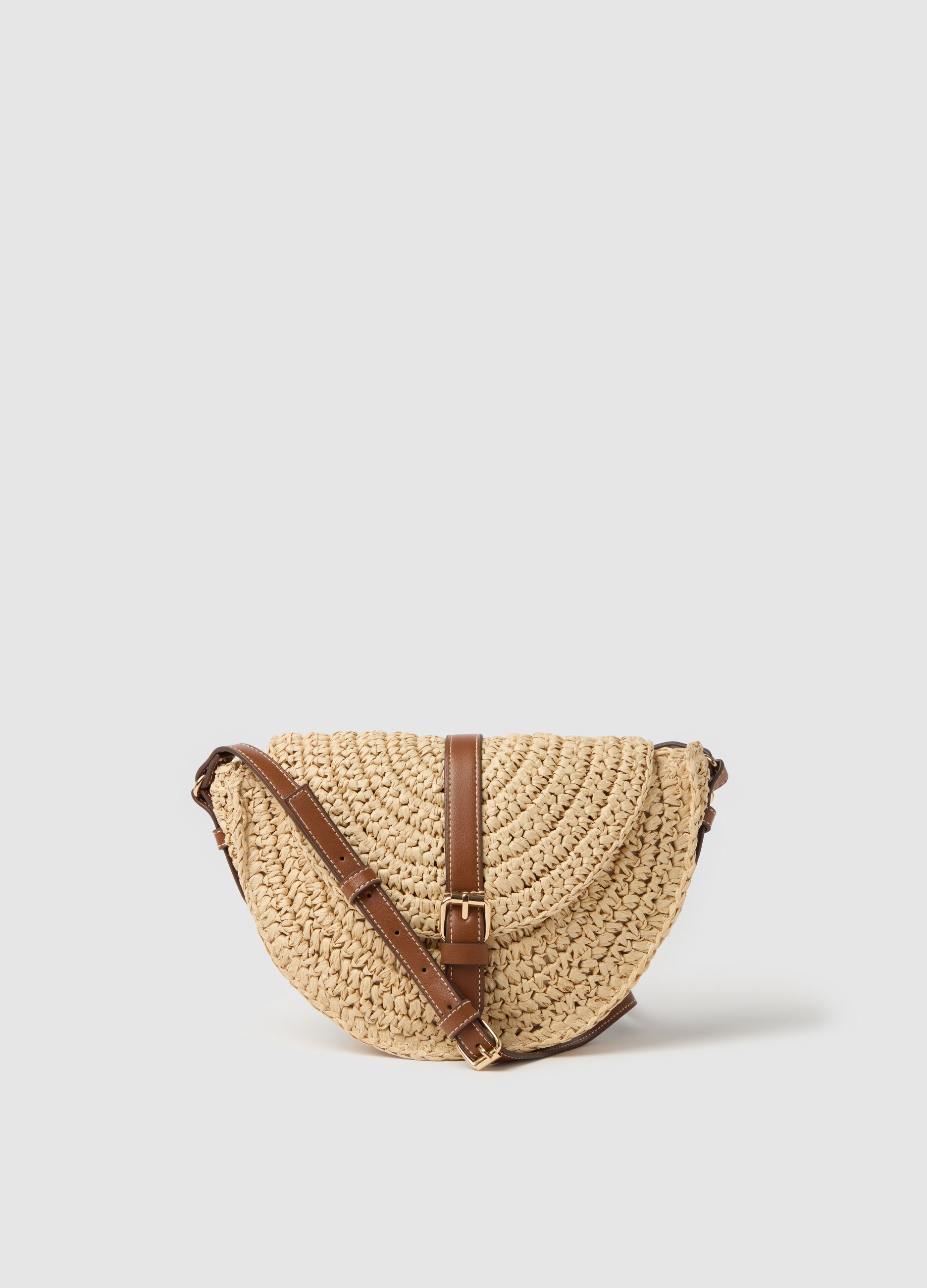 Raffia shoulder bag