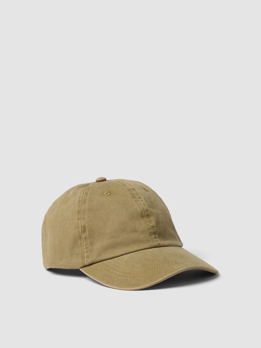 Cappello baseball beige in puro cotone_0