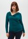 Green long-sleeved blouse in stretchy viscose_1