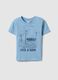 Blue pure cotton kids' T-shirt regular fit with print_0