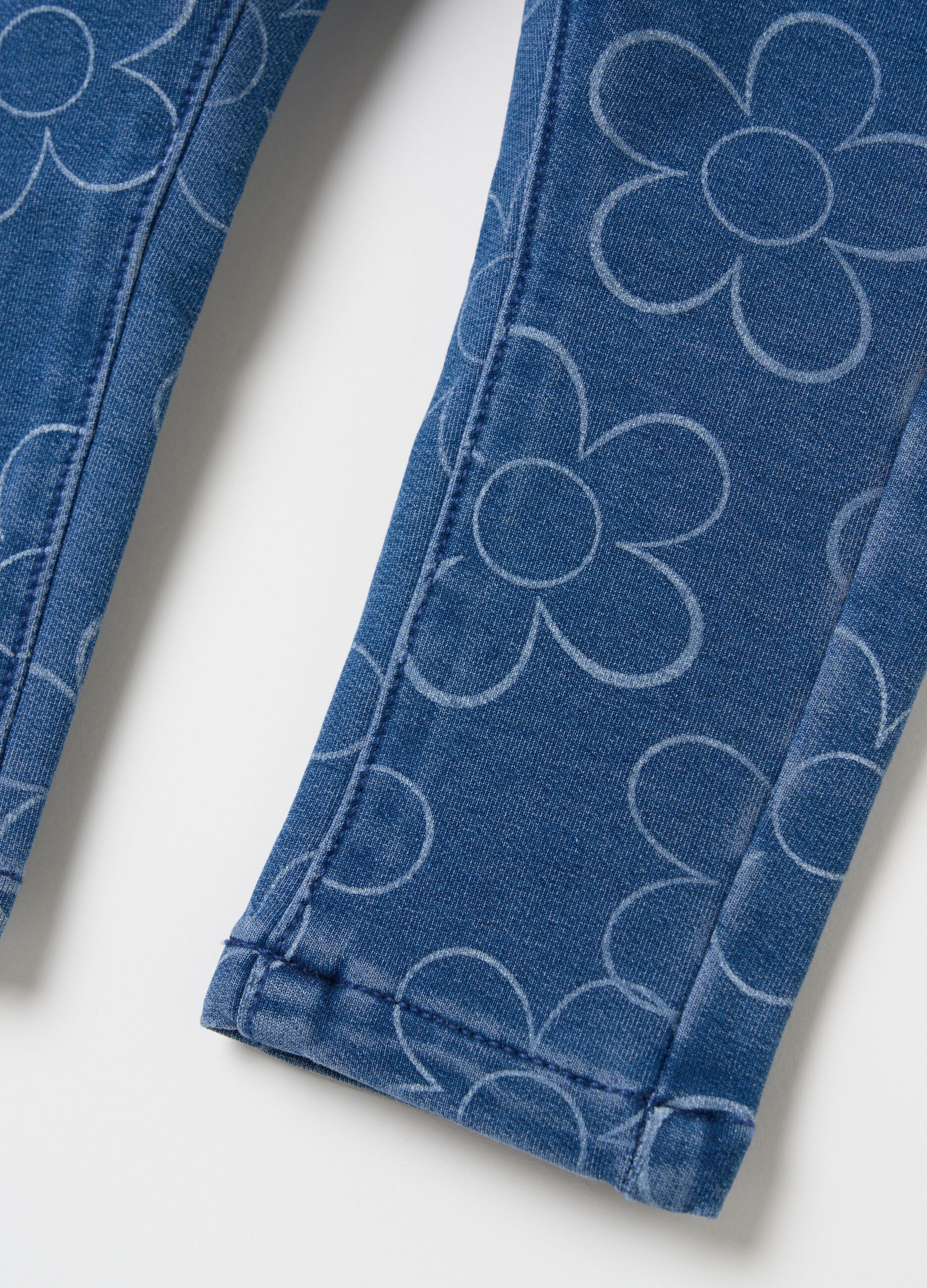 Treggings con stampa fiori