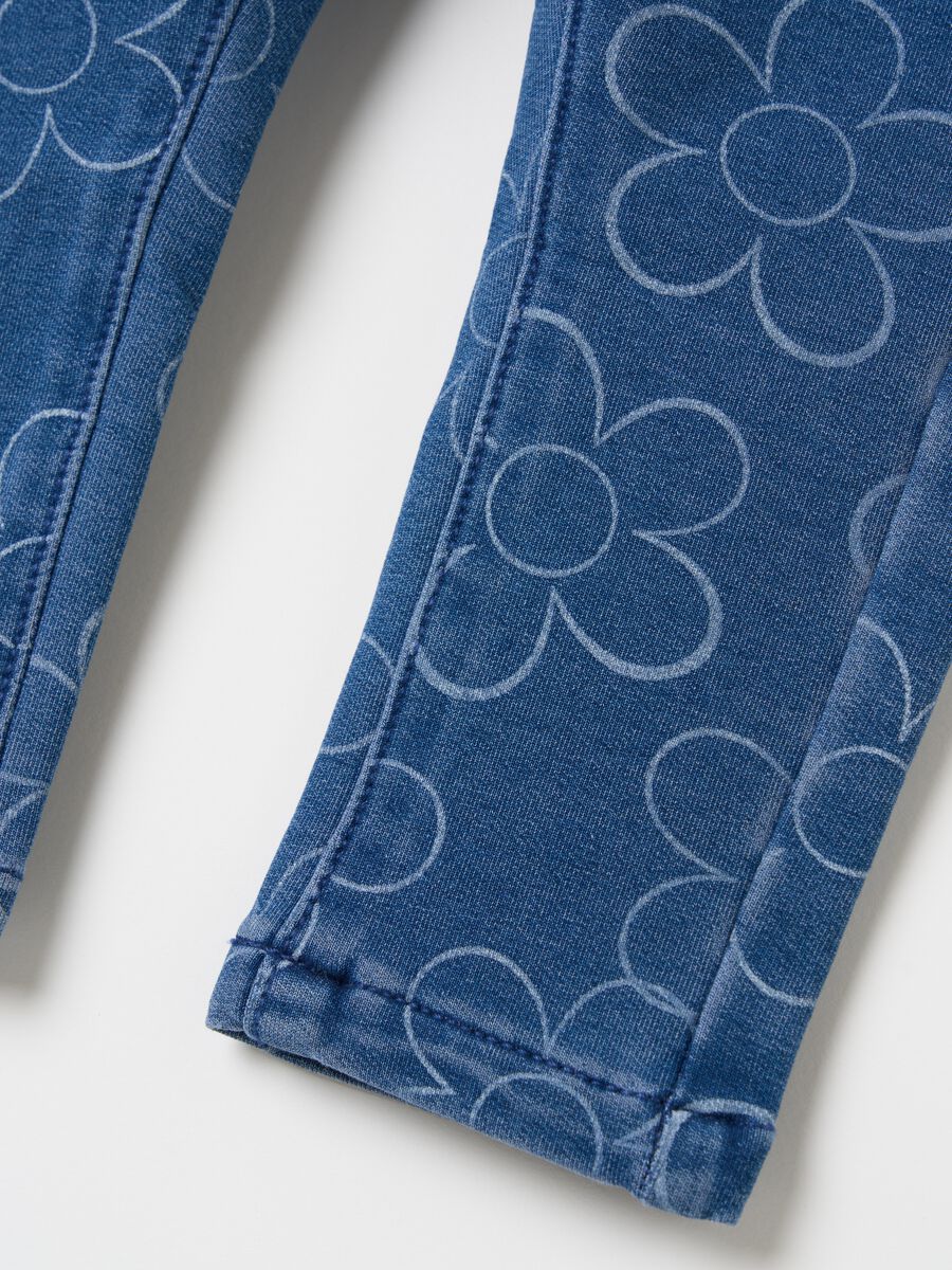 Treggings with flowers print_2