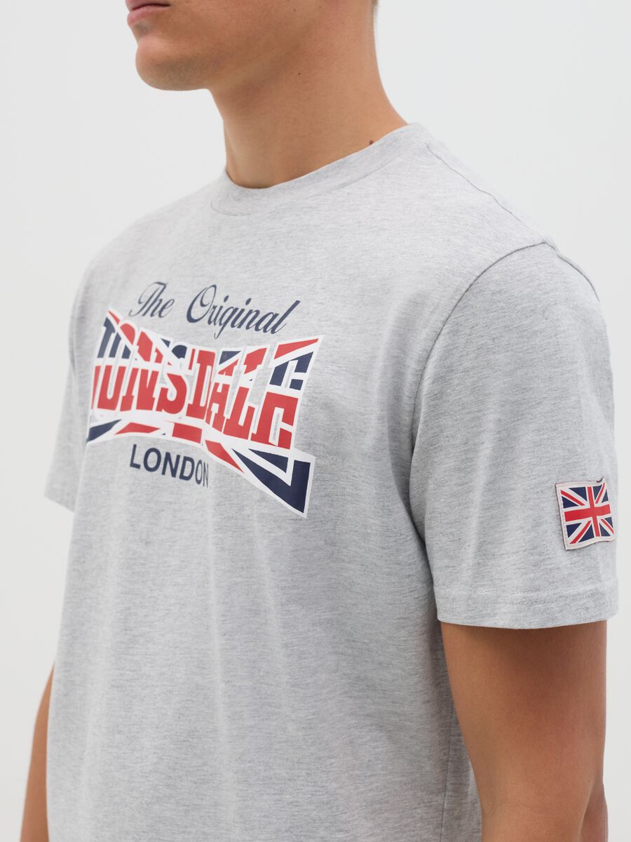Gray short sleeve Lonsdale T-shirt with print_2