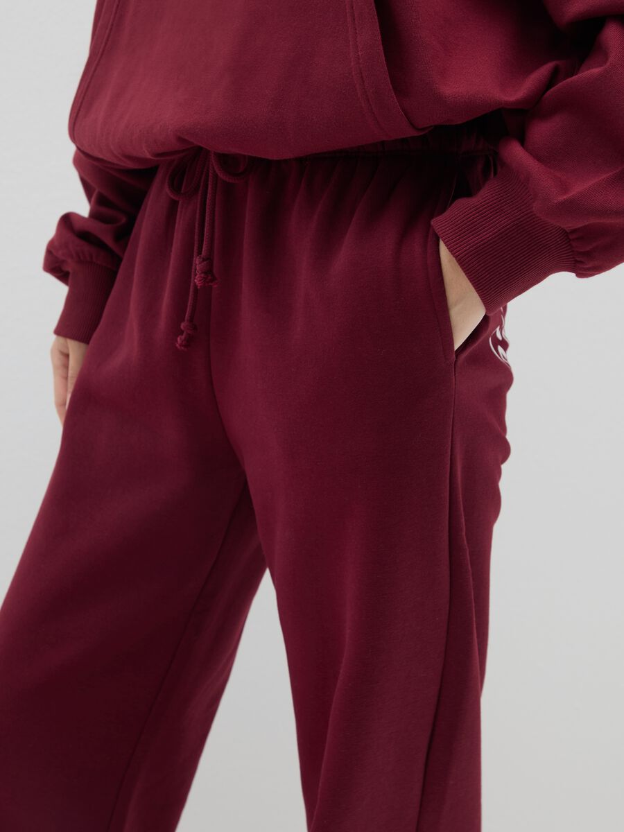 Pantaloni in misto cotone rossi regular fit_3