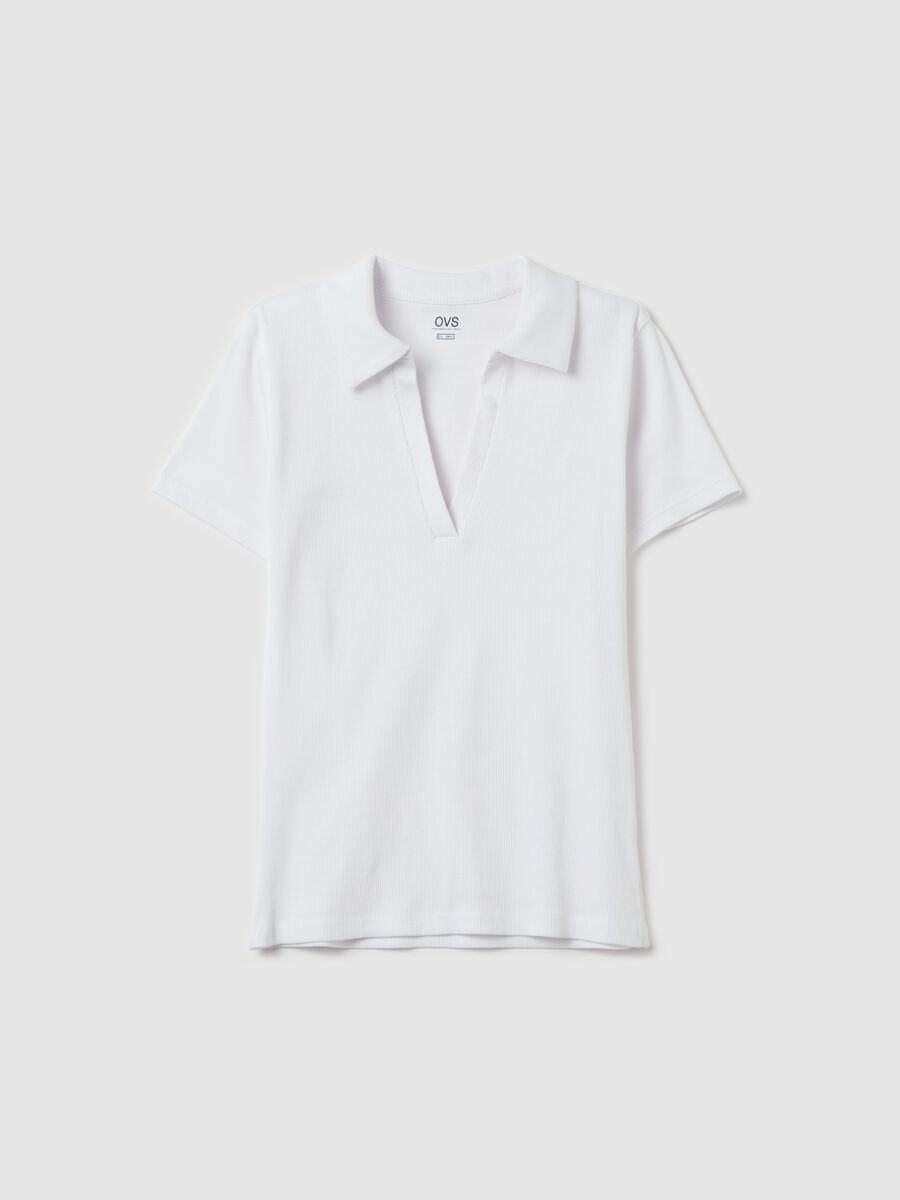 T-shirt with polo neck_4