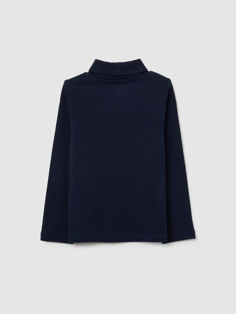 Children's T-shirt in pure blue cotton regular fit_1
