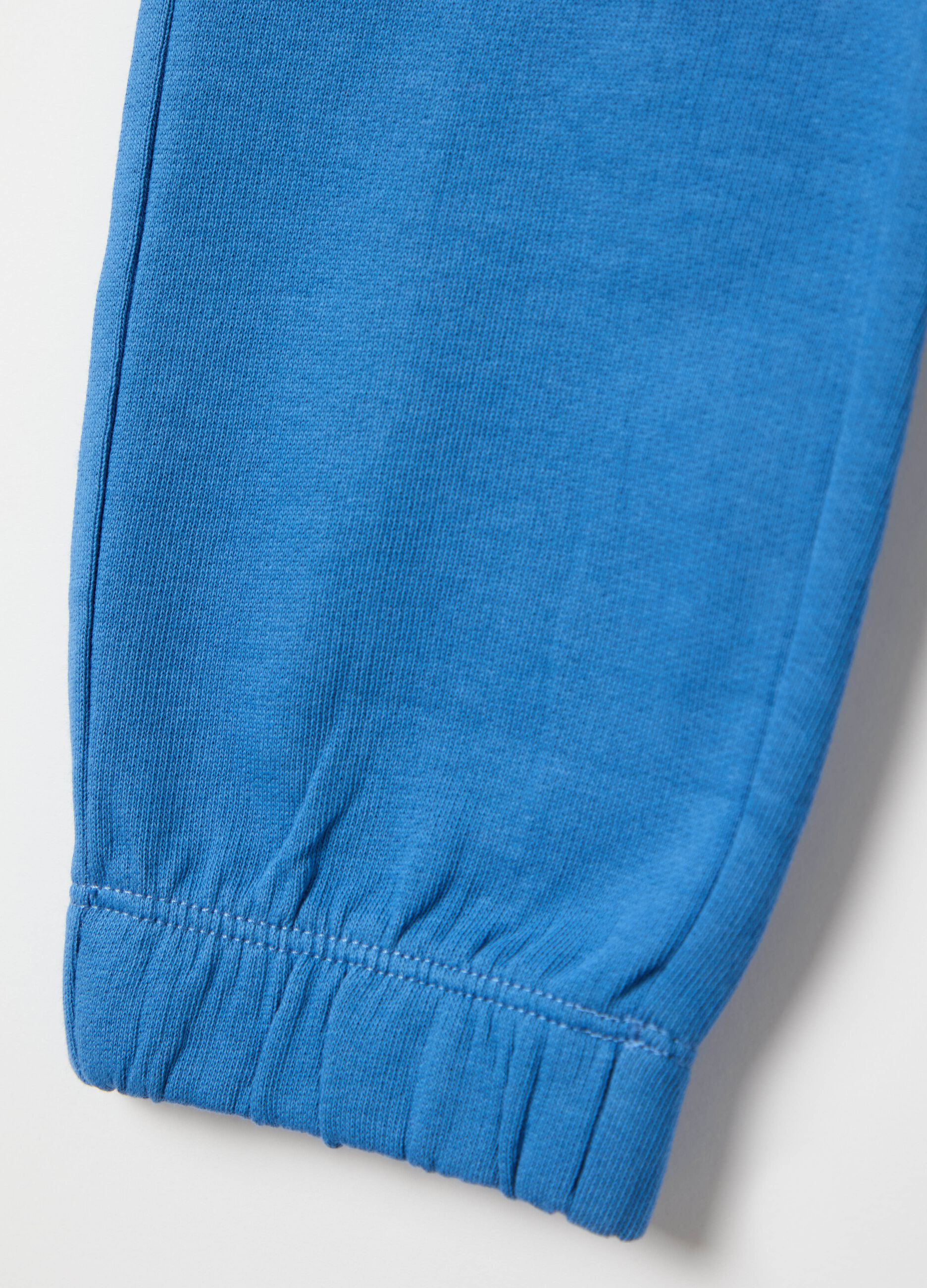 Joggers in French Terry con coulisse e stampa 