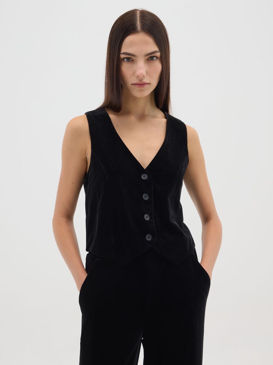 Gilet nero slim fit_0