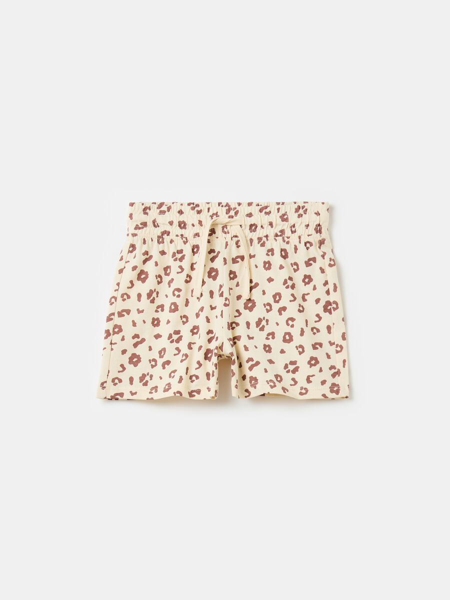 Shorts con stampa maculata_0