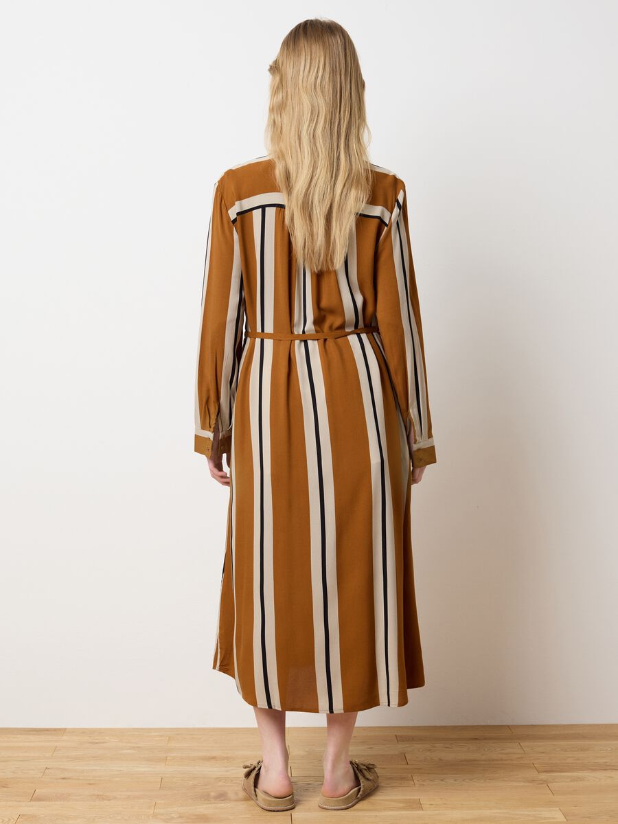 Women's long dress in pure multicolour viscose, oversized_3