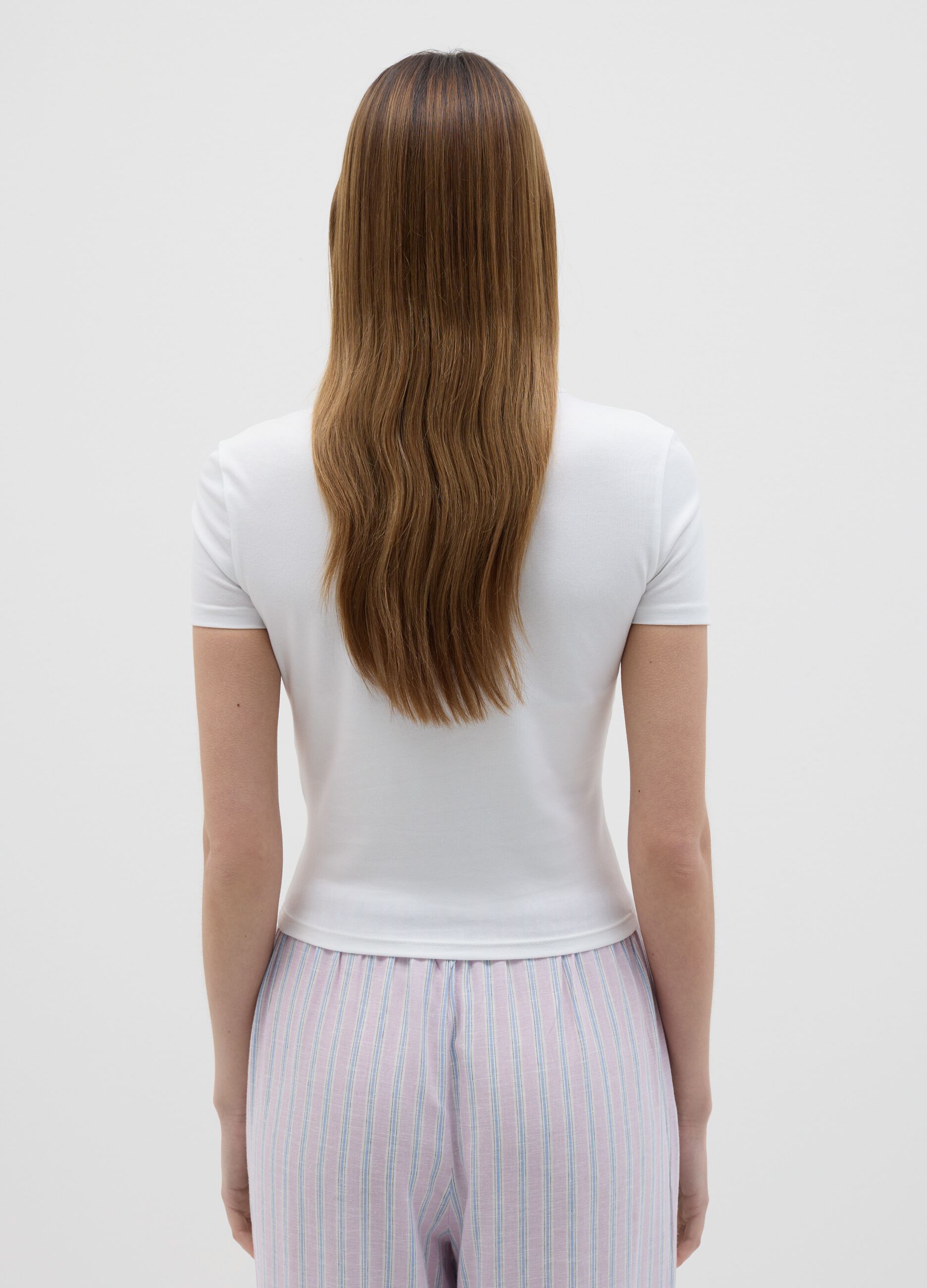 Short-sleeved T-shirt with "Dolce Vita" print