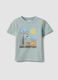Grey pure cotton boys&rsquo; T-shirt with print_0