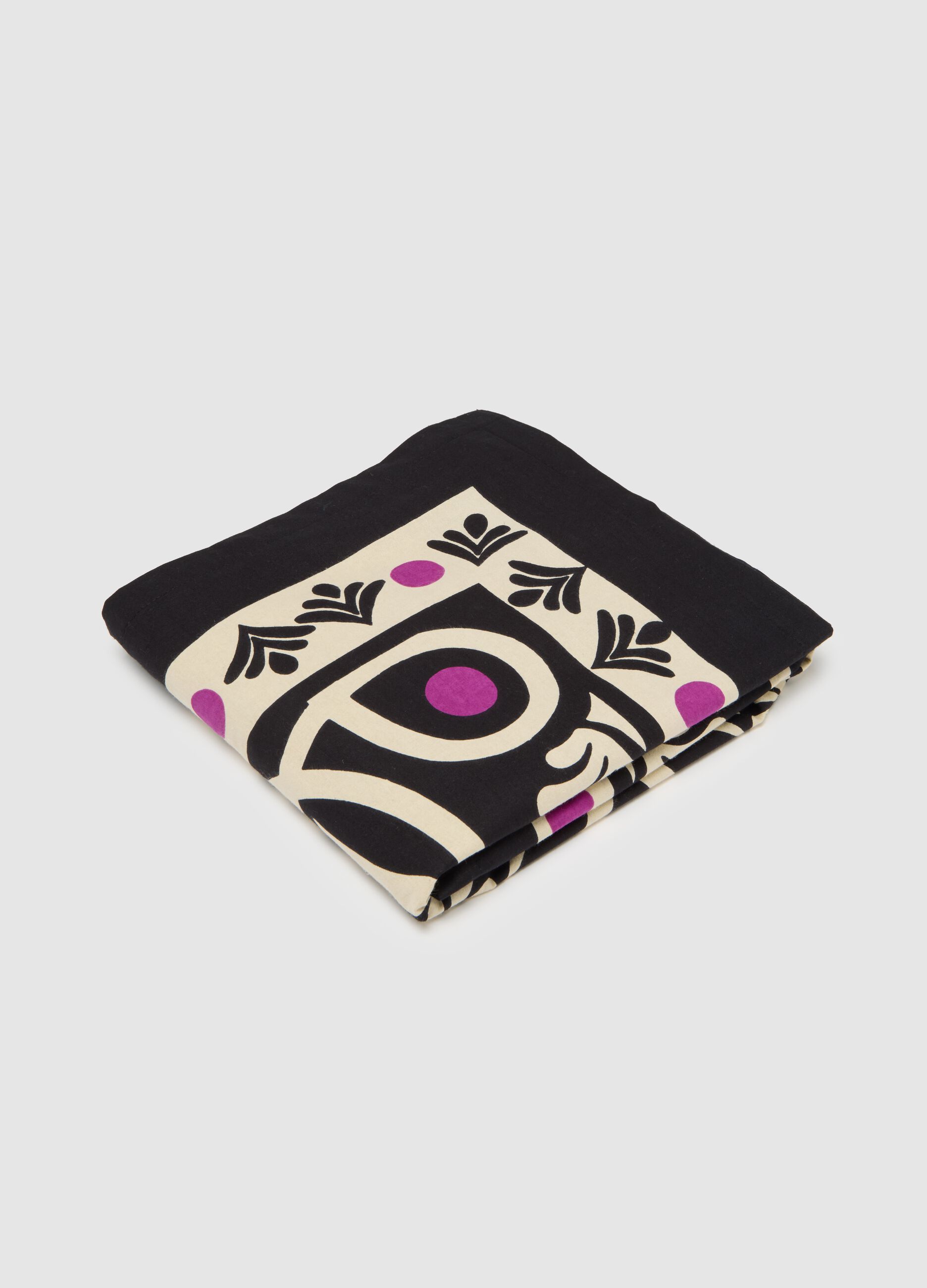 Women's beach towel in pure multicolour cotton