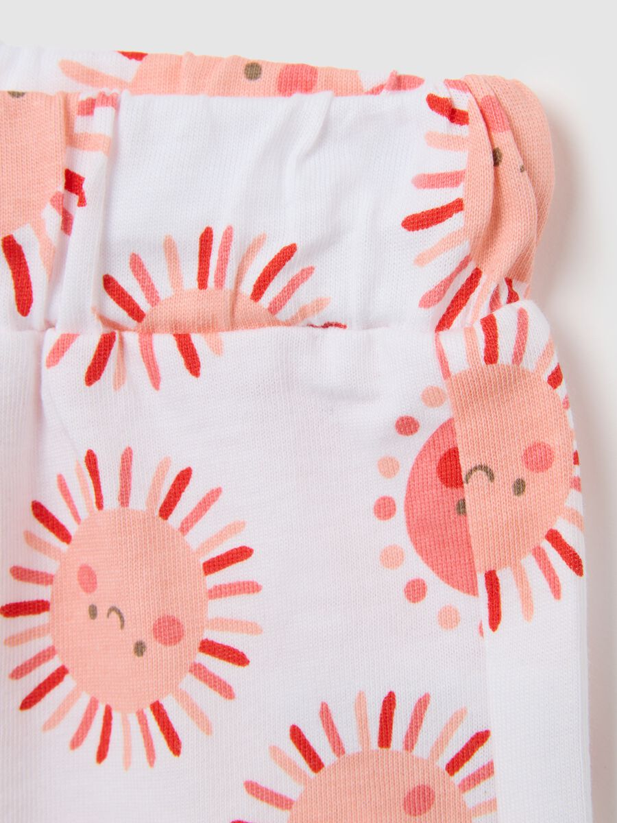 Girls' multicolour pure cotton shorts regular fit_3