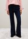 Blue Denim Flare Fit Stretch Cotton Trousers_1