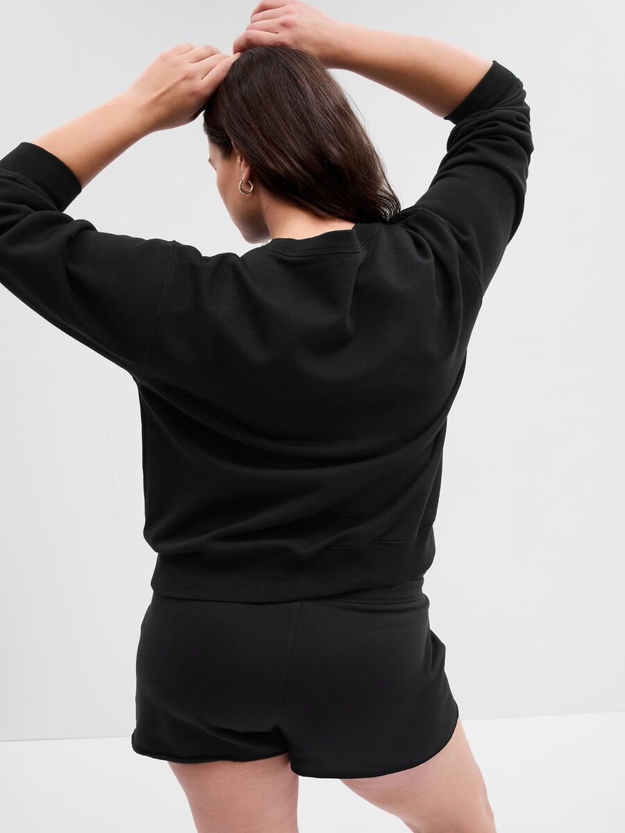 Sweatshirt with round neck and logo embroidery_1
